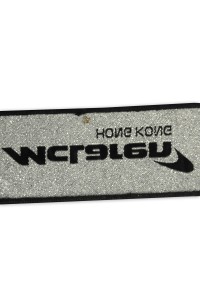 EB013 custom clothing logo computer embroidery rubber bottom weaving woven weaving supplier back view